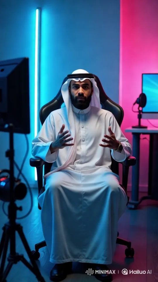 Professional Man Explains Points in Artistic Studio – AI Generated Video | Hailuo AI