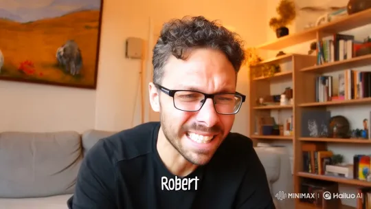 Robert's Struggle: Seizure and Humor Amidst Anxiety – AI Generated Video | Hailuo AI