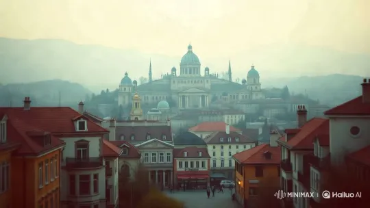 Grand Architecture Meets Serene Streetscape – AI Generated Video | Hailuo AI