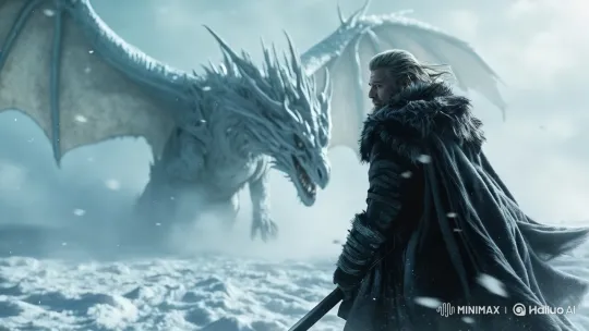 Knight Triumphs Over Dragon in Fiery Battle – AI Generated Video | Hailuo AI