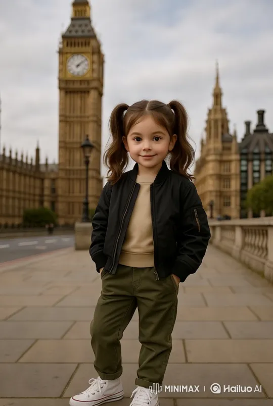 Young Dancer Spontaneously Performs in Front of Big Ben – AI Generated Video | Hailuo AI