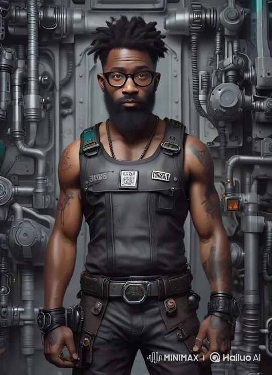 Futuristic Man in High-Tech Industrial Setting – AI Generated Video | Hailuo AI