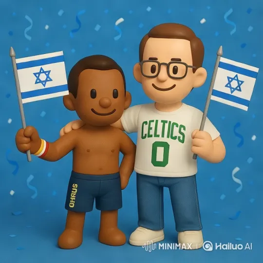 Israeli Flag-Waving Characters Celebrate Unity in Colorful Animation – AI Generated Video | Hailuo AI