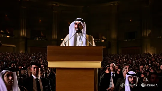 Prince's Speech and Security Display Amidst Anticipation – AI Generated Video | Hailuo AI