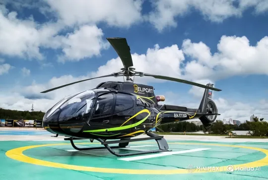 Helicopter Takeoff from Moscow Heliport – AI Generated Video | Hailuo AI