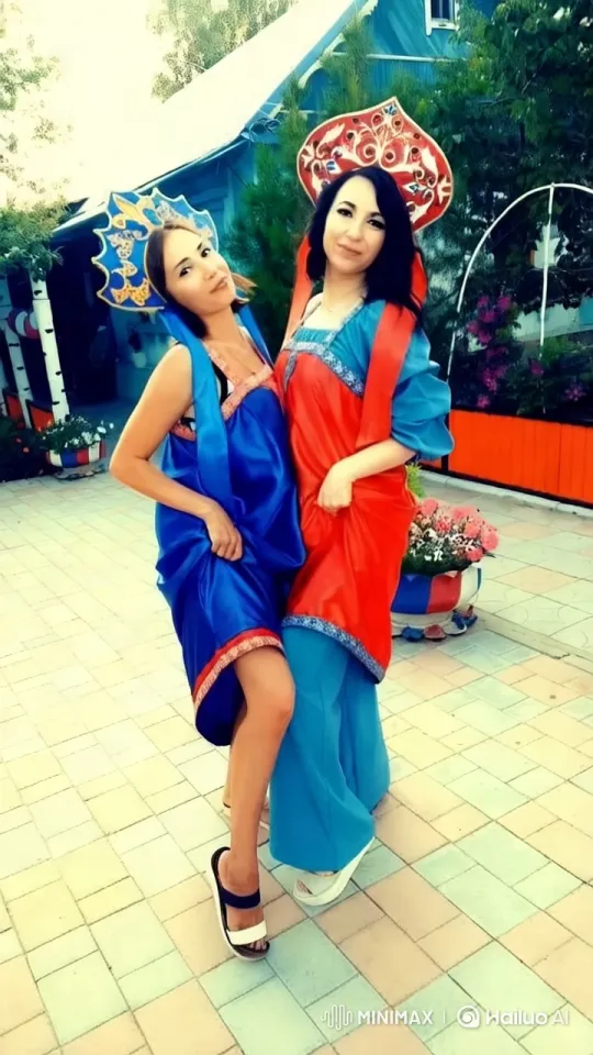 Traditional Dance in Colorful Costumes Amidst Nature – AI Generated Video | Hailuo AI