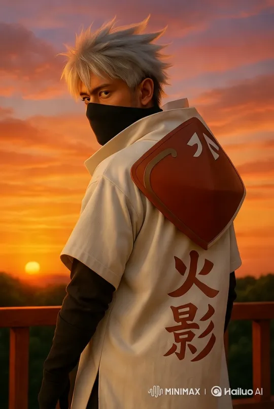 Character in White Cloak Walks in Sunset's Glow – AI Generated Video | Hailuo AI