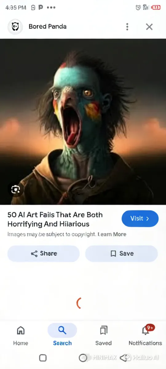 Surreal Creature Reacts to Eerie Sky in Dynamic Scene – AI Generated Video | Hailuo AI
