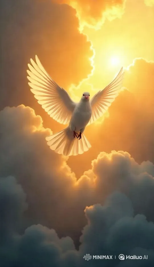 Graceful Dove in Radiant Sky: A Visual Flight Symphony – AI Generated Video | Hailuo AI