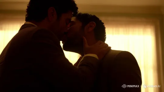 Intimate Embrace Captured in Dimly Lit Room – AI Generated Video | Hailuo AI