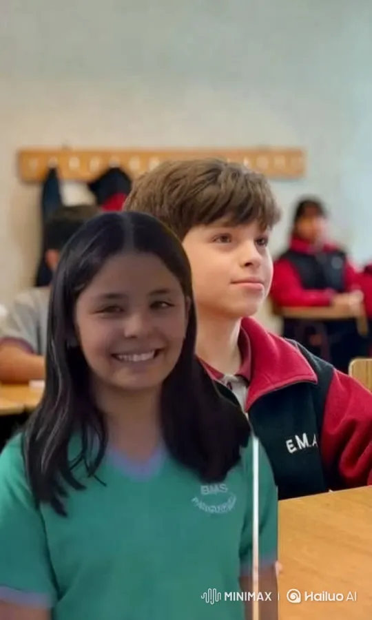 Classroom Romance: A Tender Moment Captured – AI Generated Video | Hailuo AI