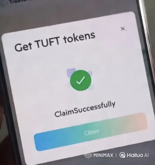 Successful TUFT Token Claim on Smartphone Display – AI Generated Video | Hailuo AI