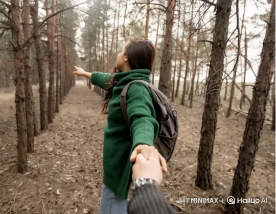 Tranquil Forest Journey with a Woman – AI Generated Video | Hailuo AI