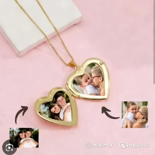 Elegant Heart-Shaped Locket with Maternal Memories – AI Generated Video | Hailuo AI