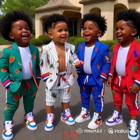 High Fashion Kids Pose in Vibrant Styles – AI Generated Video | Hailuo AI