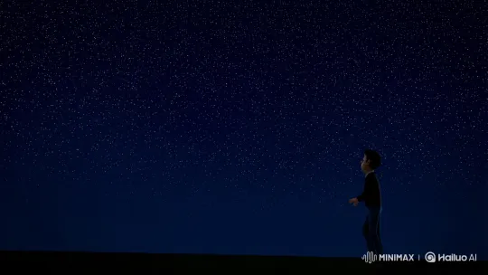 Night sky encounter with a mysterious object. – AI Generated Video | Hailuo AI