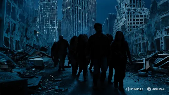 Survivors Battle Undead in Post-Apocalyptic Cityscape – AI Generated Video | Hailuo AI