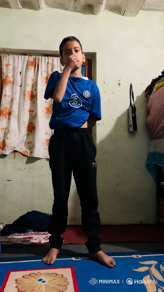 Boy Fights Tiger in Dramatic Dim-Lit Room – AI Generated Video | Hailuo AI