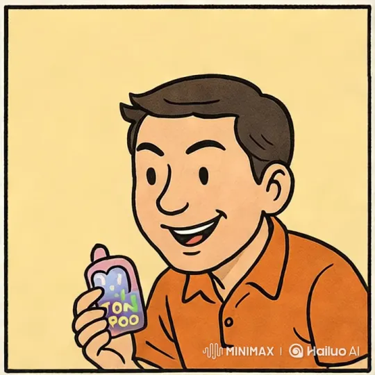 Animated Character Showcases 'TON POO' Toy – AI Generated Video | Hailuo AI