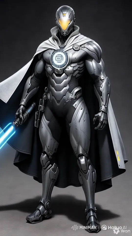 Futuristic Armored Figure Demonstrates Graceful Combat Stance – AI Generated Video | Hailuo AI