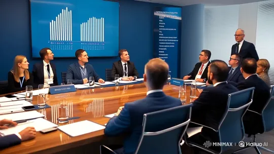 Corporate Boardroom Strategy Discussion Video – AI Generated Video | Hailuo AI