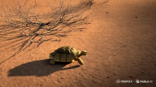 Tortoise's Journey to Meet the Prosperous Dog – AI Generated Video | Hailuo AI