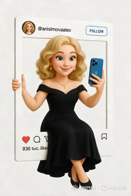 Stylish Girl Engages with Phone on Clean Background – AI Generated Video | Hailuo AI