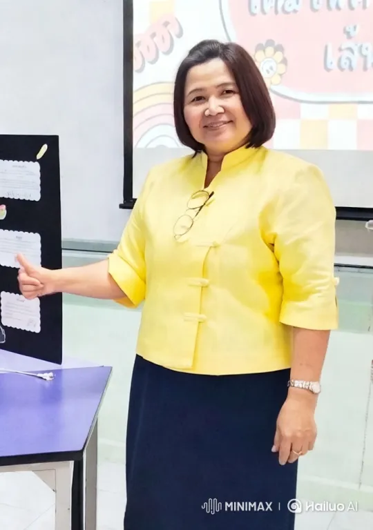 Traditional Attire Figure Shows Respect in Classroom – AI Generated Video | Hailuo AI