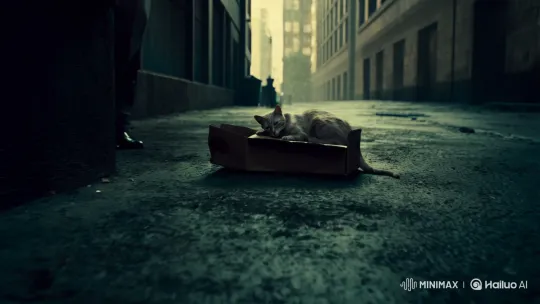 Resilient Love: A Mother Cat's Vigil in a Harsh World – AI Generated Video | Hailuo AI