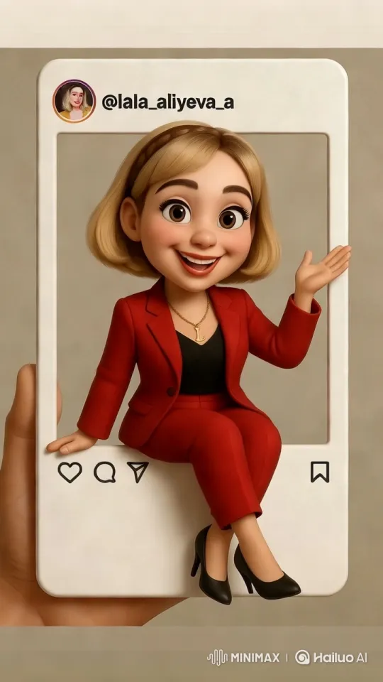 Cheerful Girl Steps Out of Instagram Frame – AI Generated Video | Hailuo AI