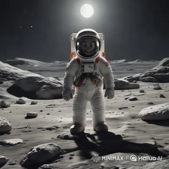 Astronaut on a Serene Moon Landscape – AI Generated Video | Hailuo AI