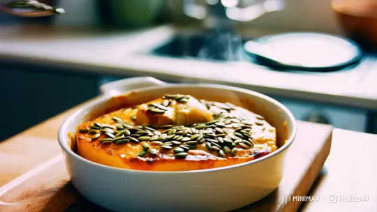 Cozy Kitchen: Tofu Gratin with Melting Cheese – AI Generated Video | Hailuo AI