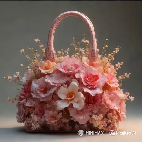 Artisanal Floral Handbag in Serene Setting – AI Generated Video | Hailuo AI