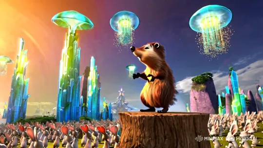 Magical Realm: Floating Islands, Crystals, and a Shouting Groundhog – AI Generated Video | Hailuo AI