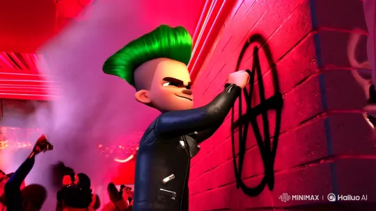 Pixel-Punk: Spike's Rebellion Meets Digital Revolution – AI Generated Video | Hailuo AI