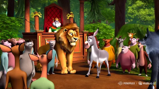 Majestic Lion King Leads Dramatic Forest Court – AI Generated Video | Hailuo AI
