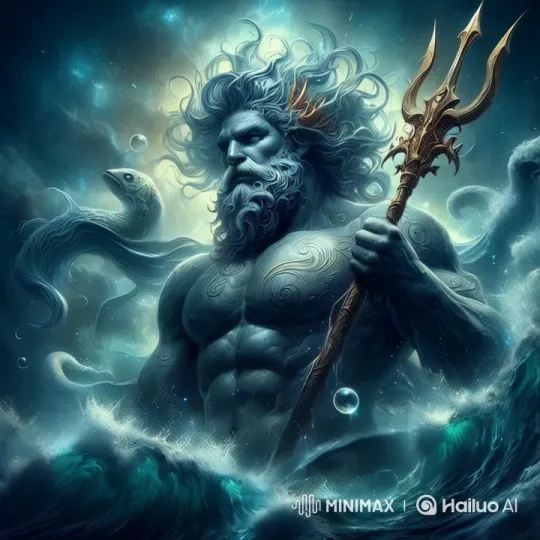 Mystical Sea God Revealed in Majestic Ocean Scene – AI Generated Video | Hailuo AI