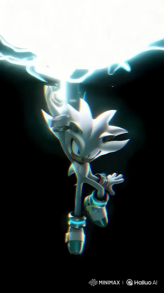 Silver the Hedgehog Delivers an Intense, Glowing Punch – AI Generated Video | Hailuo AI
