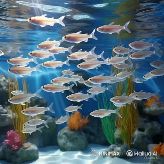 Tranquil Beauty of an Aquarium with Synchronized Fish – AI Generated Video | Hailuo AI