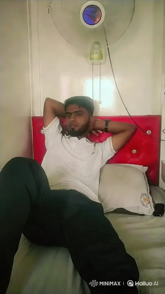 Man Relaxing on Bed in Serene Room – AI Generated Video | Hailuo AI