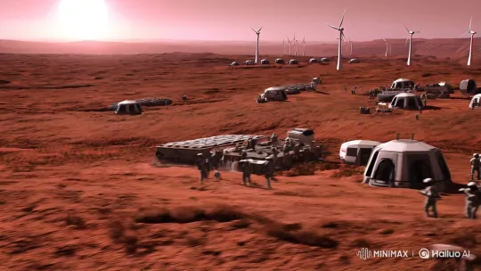 Martian Life: Humanity Thrives on the Red Planet – AI Generated Video | Hailuo AI