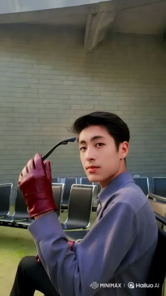 Modern Elegance: Sophisticated Man in Stylish Waiting Area – AI Generated Video | Hailuo AI