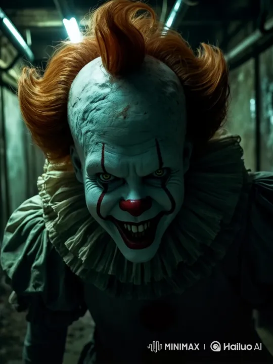 Pennywise Pops Balloons with Sinister Glee in Live2D Short – AI Generated Video | Hailuo AI