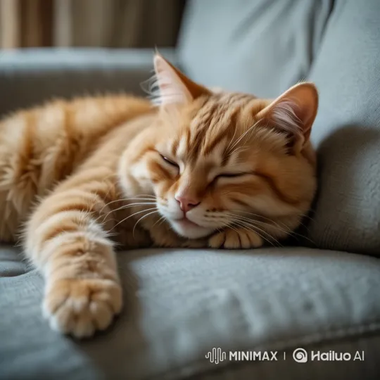 Cozy Cat Napping to Benny Hill Theme – AI Generated Video | Hailuo AI