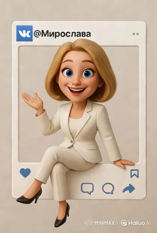 Cheerful Girl's Charming Vertical Video on VKontakte – AI Generated Video | Hailuo AI
