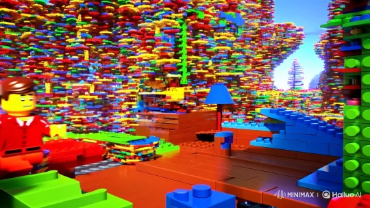 Emmett's Journey Through a Colorful Lego House – AI Generated Video | Hailuo AI