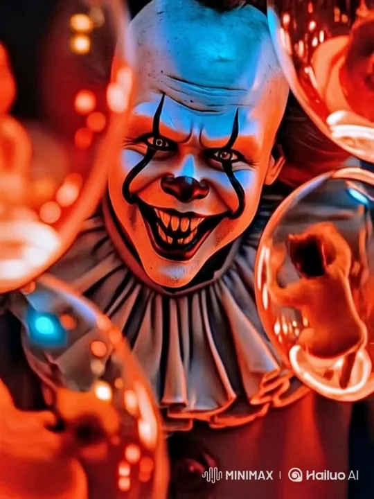 Sinister Clown Pops Balloons, Absorbs Children into Black Hole – AI Generated Video | Hailuo AI