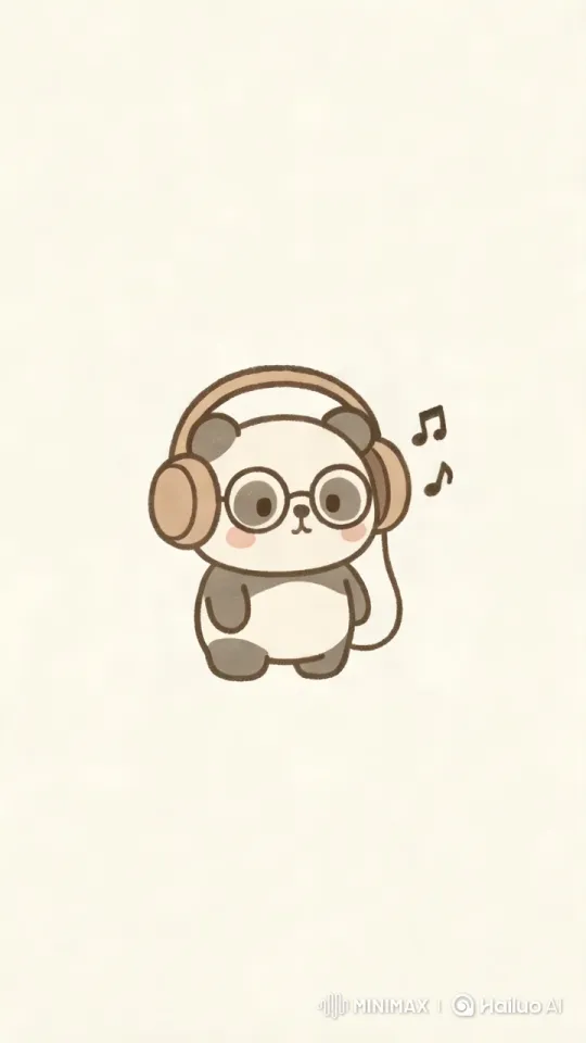 Cute Panda Enjoys Music with Rhythmic Foot Tap – AI Generated Video | Hailuo AI