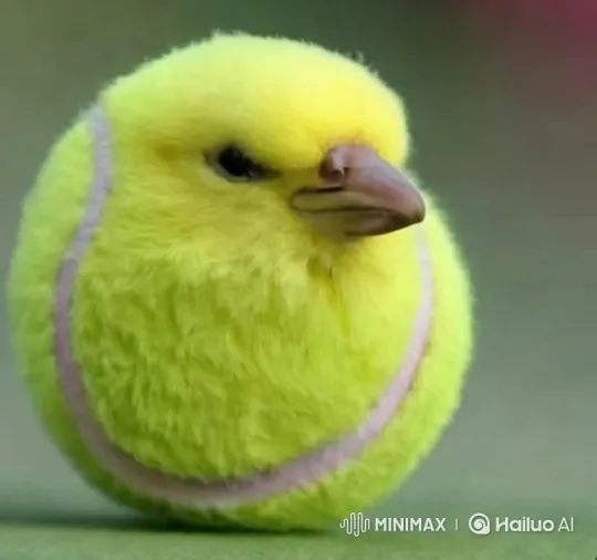 Bird Mimics Tennis Ball with Impressive Trick Shots – AI Generated Video | Hailuo AI