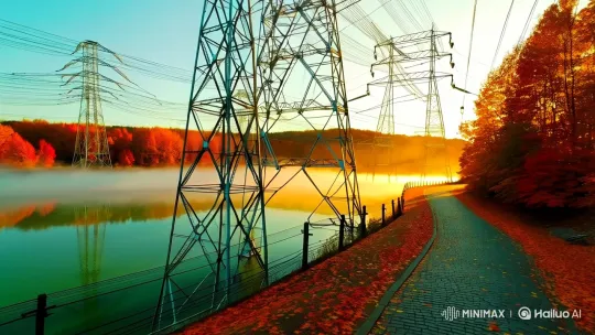 Aesthetic Fusion of Industry and Autumn Serenity – AI Generated Video | Hailuo AI